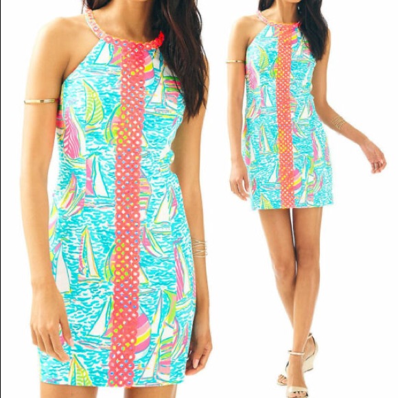 Rare Lily Pulitzer Shift Dress “You Gotta Regatta” Sz 2
